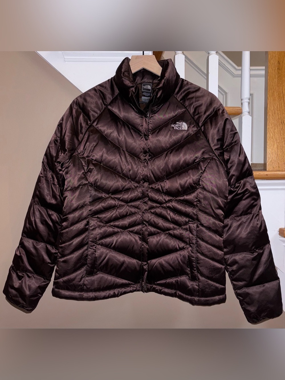 The North Face Chocolate Brown 550 Down Puffer Coat Women’s size Large